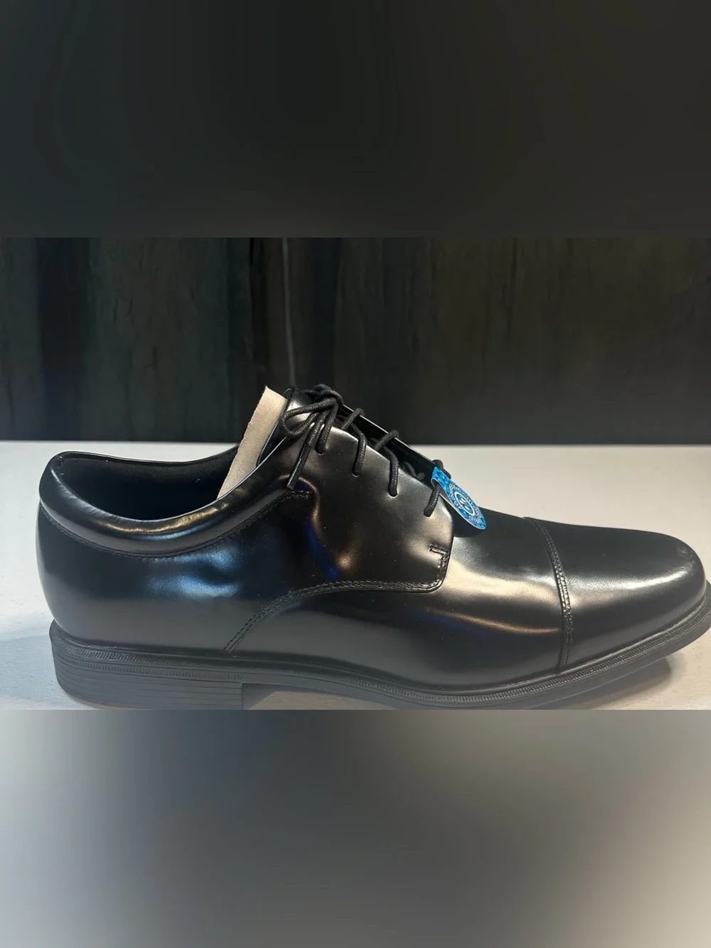 Rockport Ellingwood K71016 Mens Black Wide Leather Oxfords Cap Toe Shoes size 13
